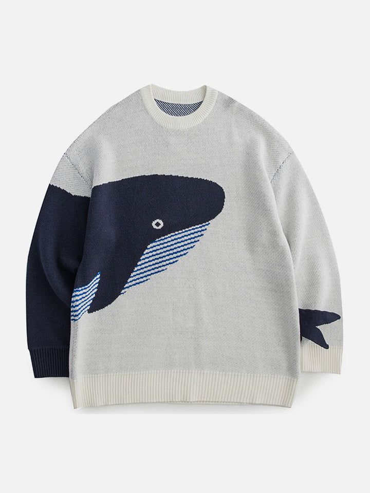 Thesclo - "The Loneliest Whale" Knit Sweater - Streetwear Fashion - thesclo.com