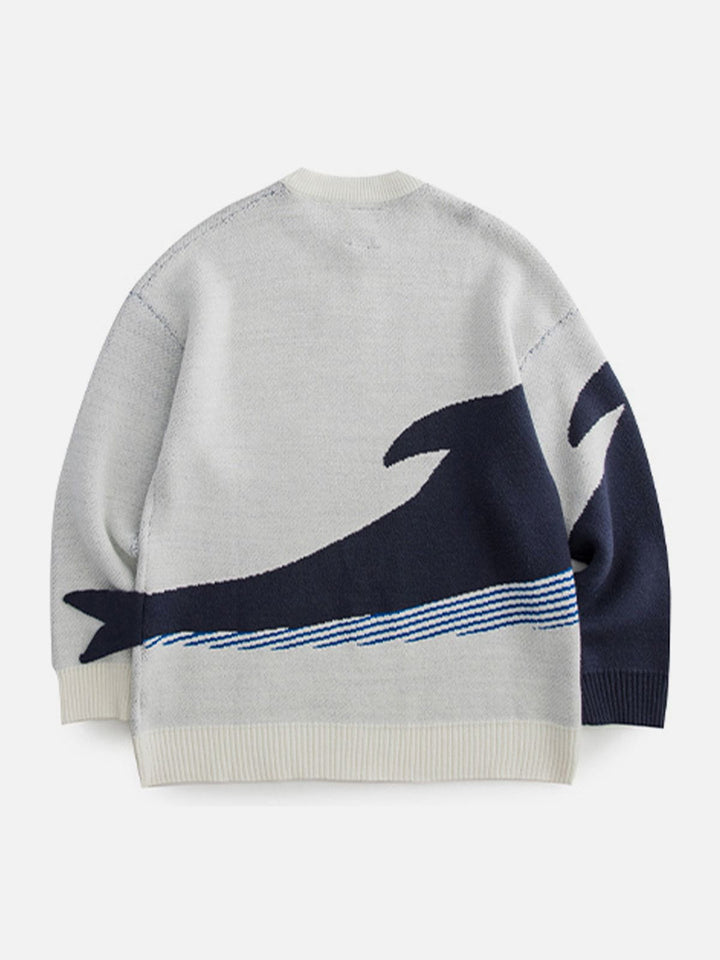 Thesclo - "The Loneliest Whale" Knit Sweater - Streetwear Fashion - thesclo.com