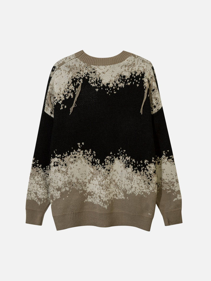 Thesclo - Tie Dye Fringe Sweater - Streetwear Fashion - thesclo.com