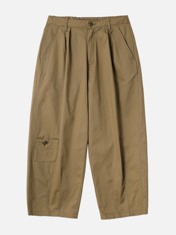 Thesclo - Twill Wide Leg Solid Pants - Streetwear Fashion - thesclo.com