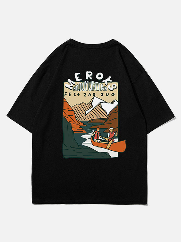 Thesclo - Valley Boating Graphic Tee - Streetwear Fashion - thesclo.com