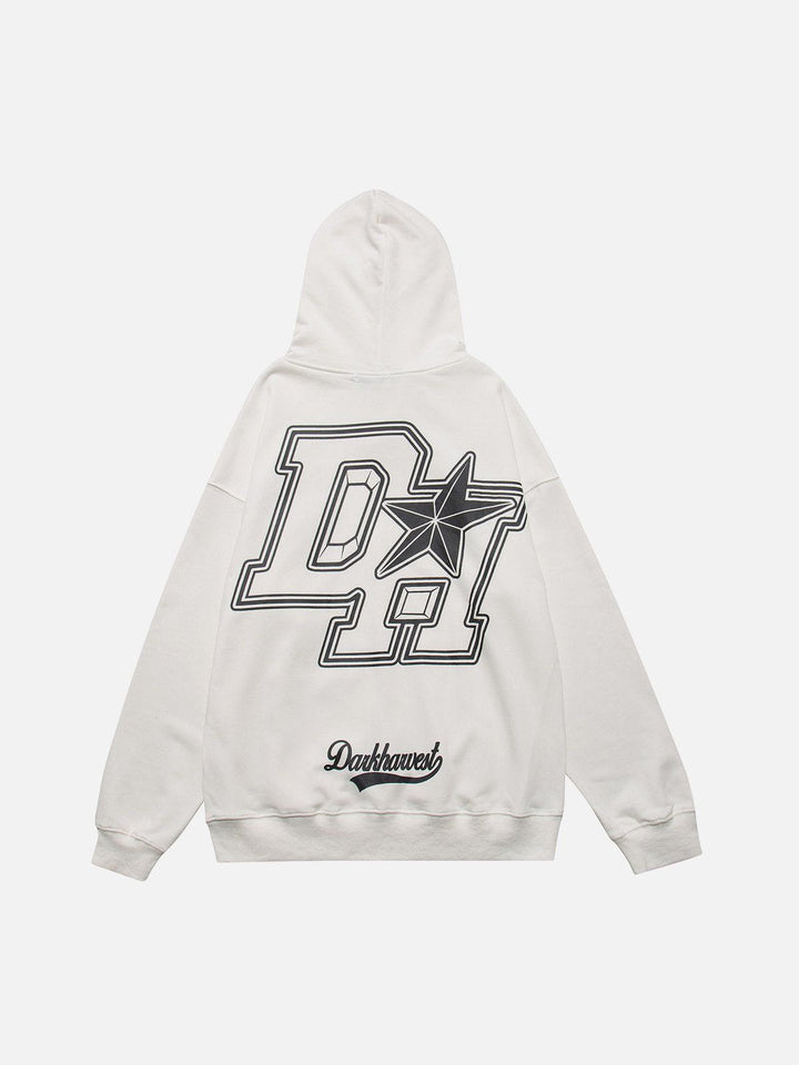 Thesclo - Vintage "DH" Print Hoodie - Streetwear Fashion - thesclo.com