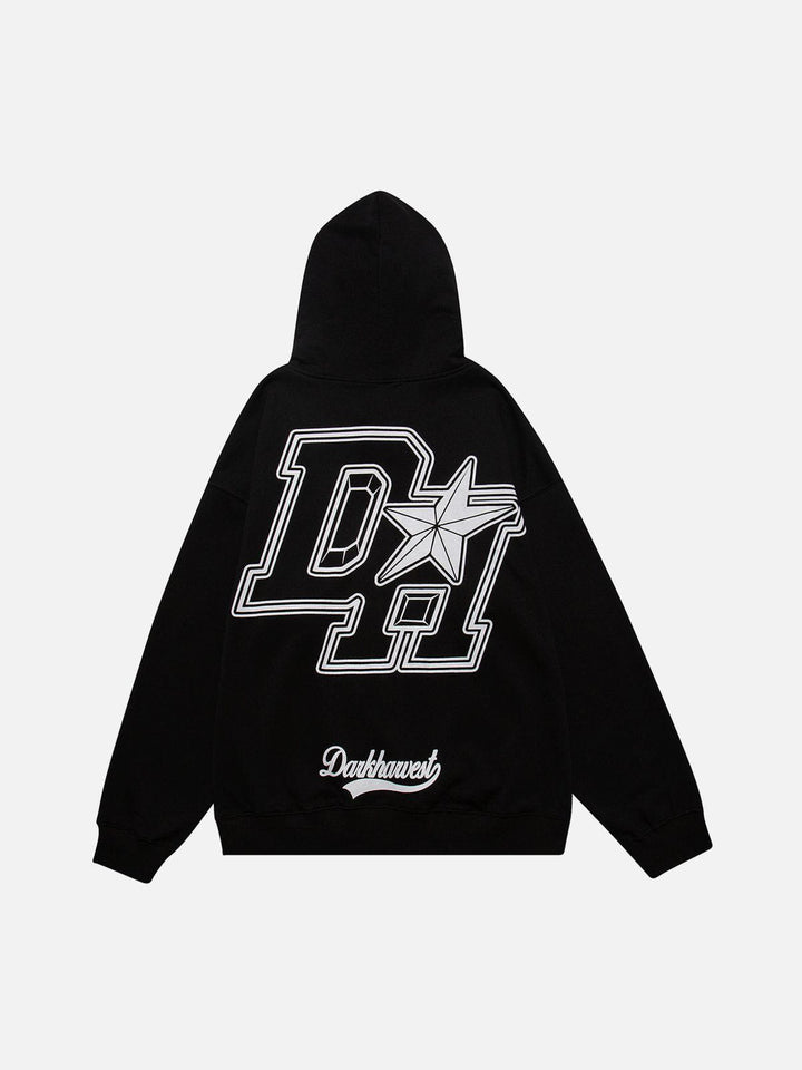 Thesclo - Vintage "DH" Print Hoodie - Streetwear Fashion - thesclo.com