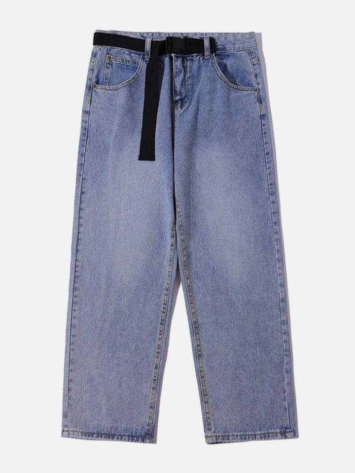 Thesclo - Vintage Distressed Right Angle Jeans - Streetwear Fashion - thesclo.com