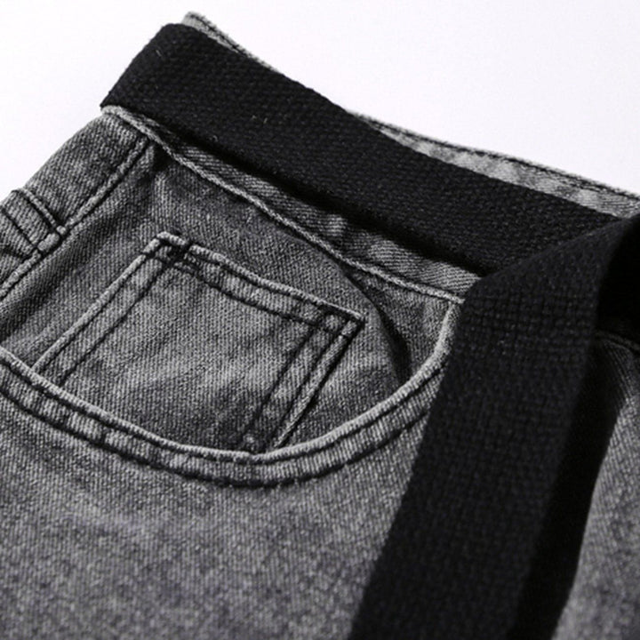 Thesclo - Vintage Distressed Right Angle Jeans - Streetwear Fashion - thesclo.com