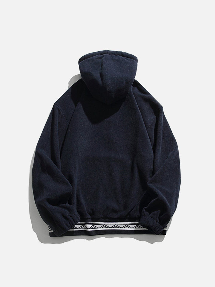 Thesclo - Vintage Embroidery Fake Two Hoodie - Streetwear Fashion - thesclo.com