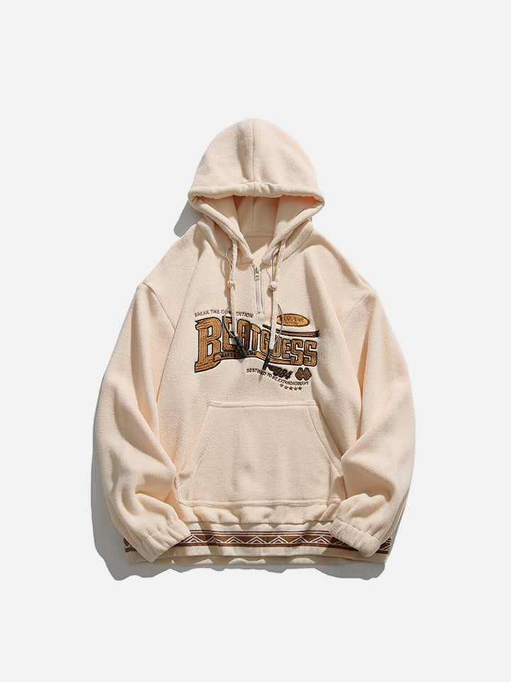 Thesclo - Vintage Embroidery Fake Two Hoodie - Streetwear Fashion - thesclo.com