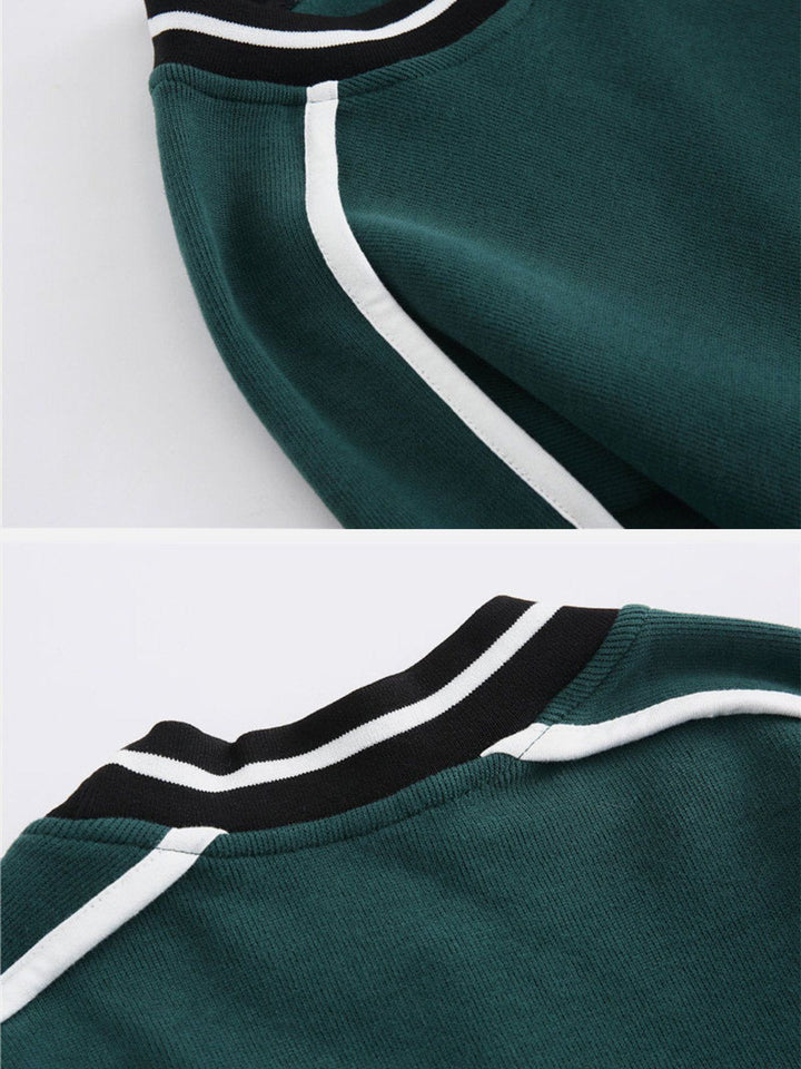 Thesclo - Vintage Patchwork Letter FRON Sweatshirt - Streetwear Fashion - thesclo.com