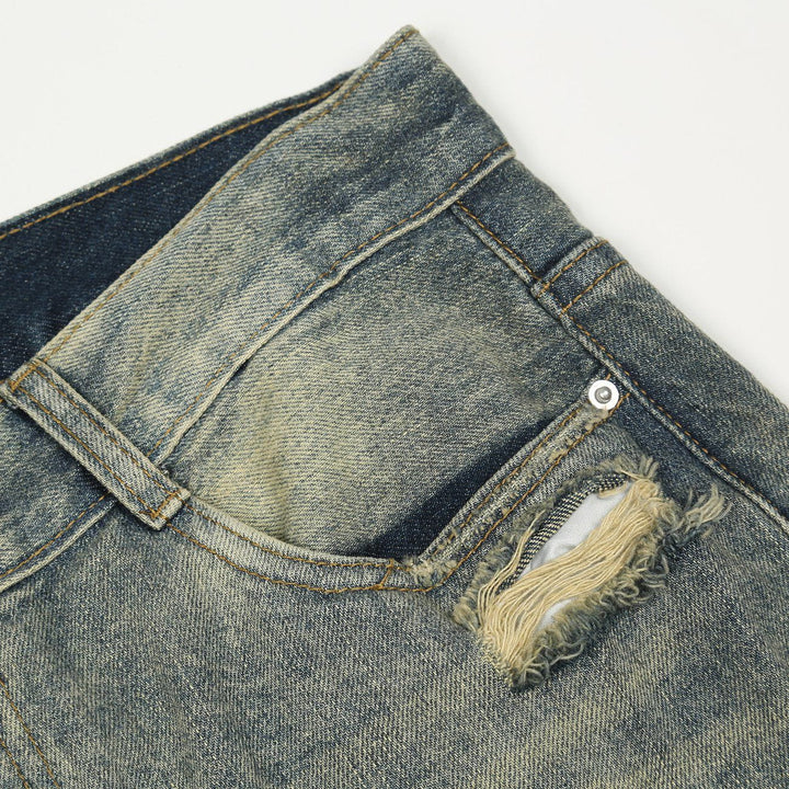 Thesclo - Wash Hole Jeans - Streetwear Fashion - thesclo.com