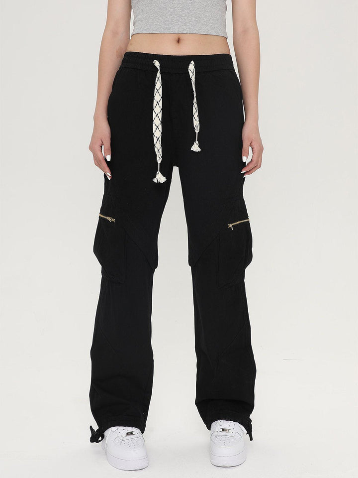 Thesclo - Washed Minimalist Multi-Pocket Cargo Pants - Streetwear Fashion - thesclo.com