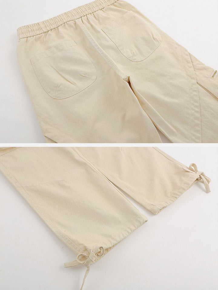 Thesclo - Washed Minimalist Multi-Pocket Cargo Pants - Streetwear Fashion - thesclo.com