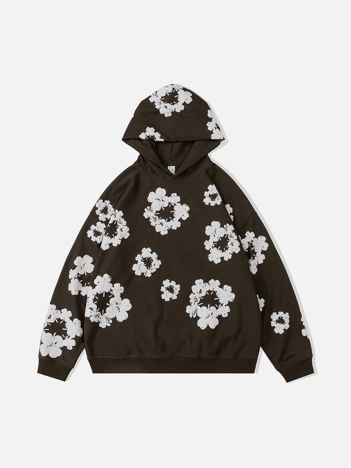 Thesclo - Winter Floral Print Hoodie - Streetwear Fashion - thesclo.com