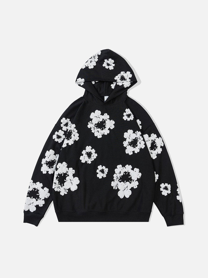 Thesclo - Winter Floral Print Hoodie - Streetwear Fashion - thesclo.com