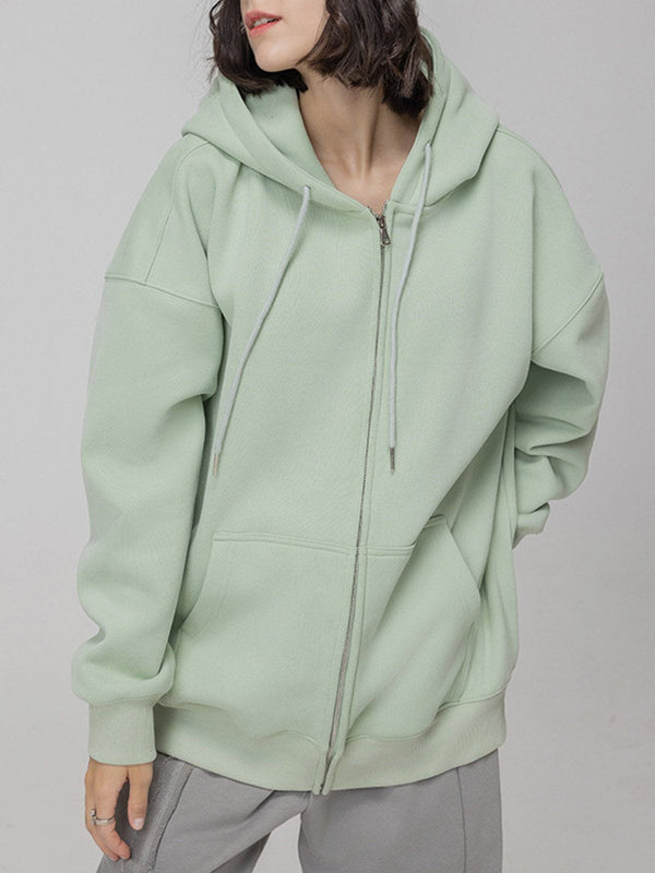 Thesclo - ZIP UP Solid Color Hoodie - Streetwear Fashion - thesclo.com