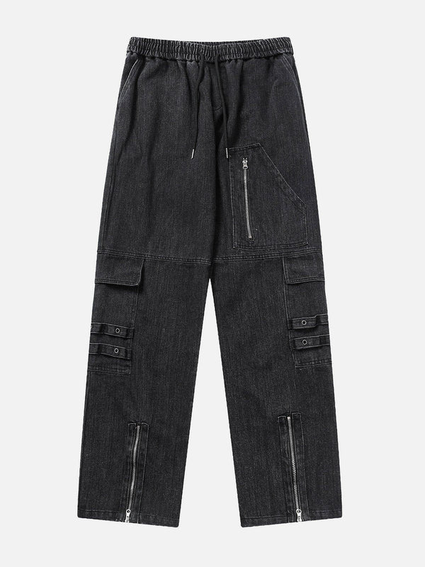 Thesclo - Zip Patchwork Jeans - Streetwear Fashion - thesclo.com