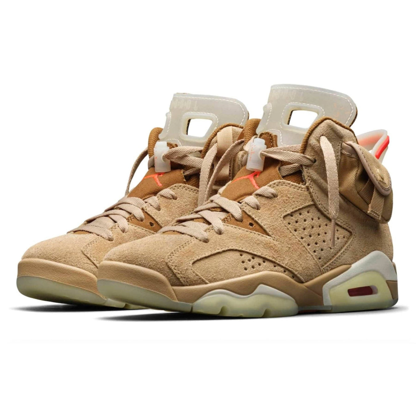 Travis Scott x Air Jordan 6 Retro 'British Khaki' - Streetwear Fashion - thesclo.com